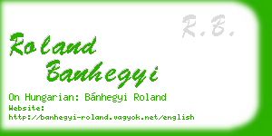 roland banhegyi business card